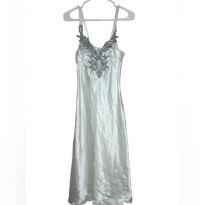 Luxurious Satin Chemise with Intricate Lace
